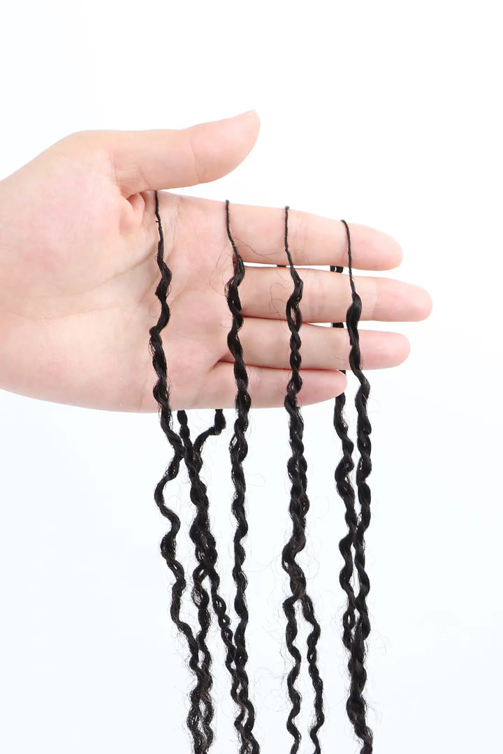 Twist Braided Feather Crochet Human Hair Extension FE36 60g