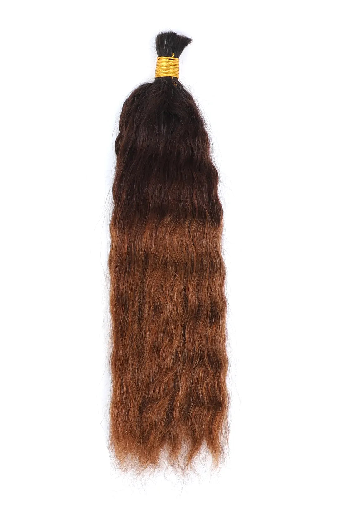 Two-tone Color #4/27 Wet Wave Bulk Hair Double Drawn BU64