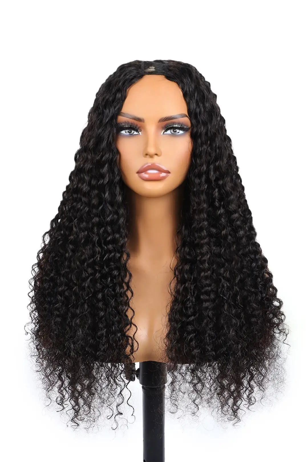 U Part Wig Deep Curly Human Hair Beginner Friendly Bundles