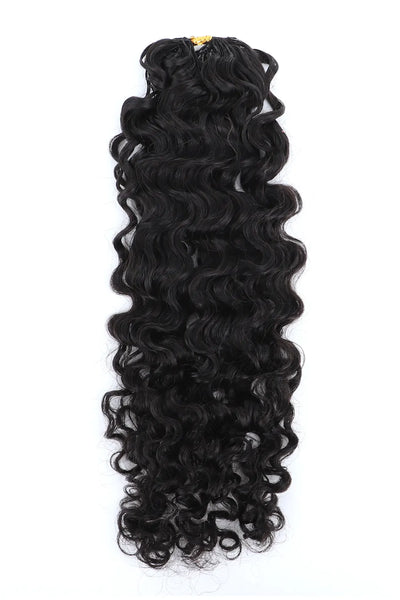 Double Drawn Water Deep Wave Feather Crochet Human Hair FE32