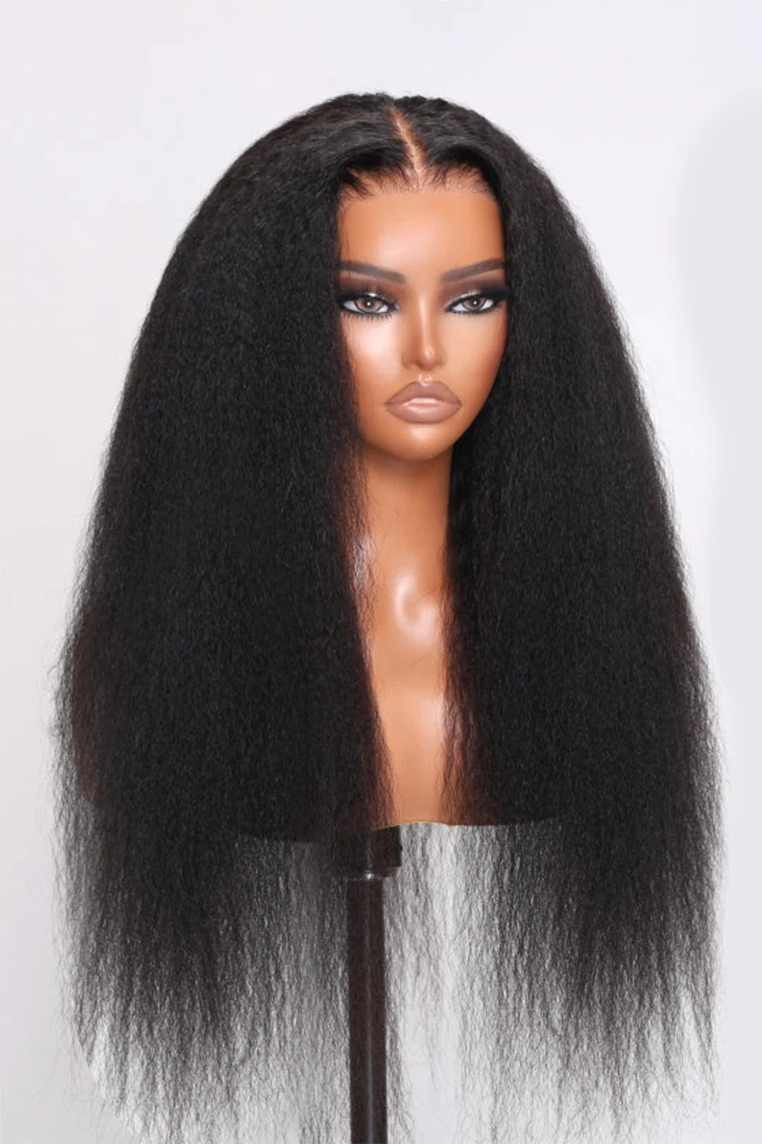 Wear and Go 6x5 Lace Frontal Wig Kinky Straight Human Hair Natural Black