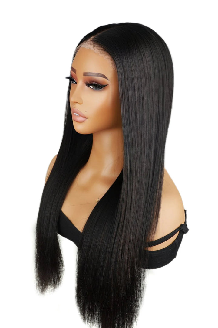 Wear and Go 6x5 Lace Frontal Wig Straight Human Hair Natural Black