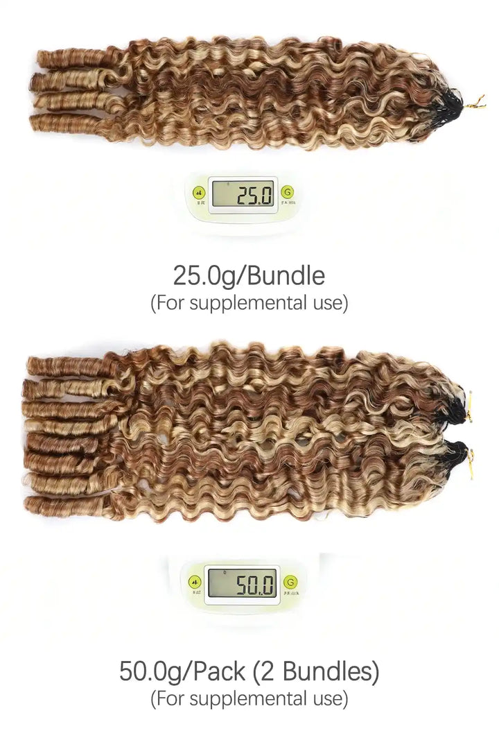 Weight image of 27 30 613 mixed color burmese curly with spiral curls crochet miracle knots hair