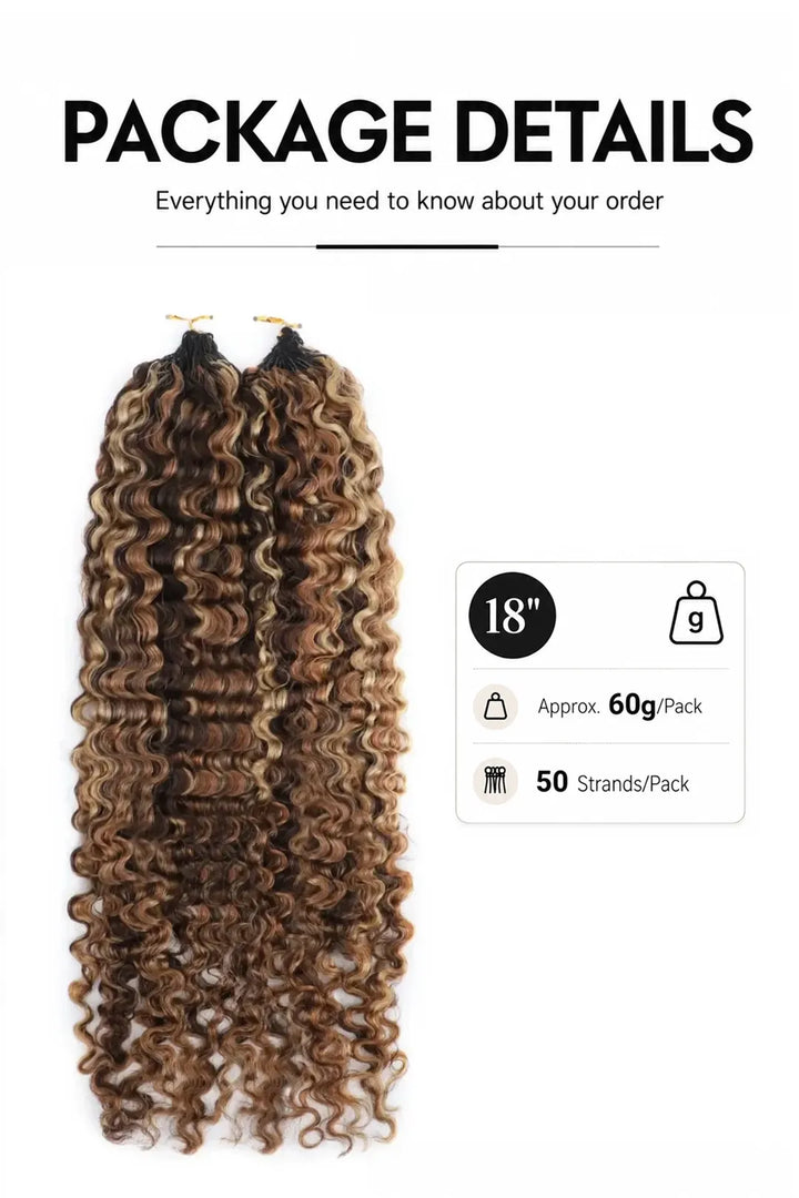 Weight image of 4a 27 30 mixed color water deep wave crochet miracle knots hair