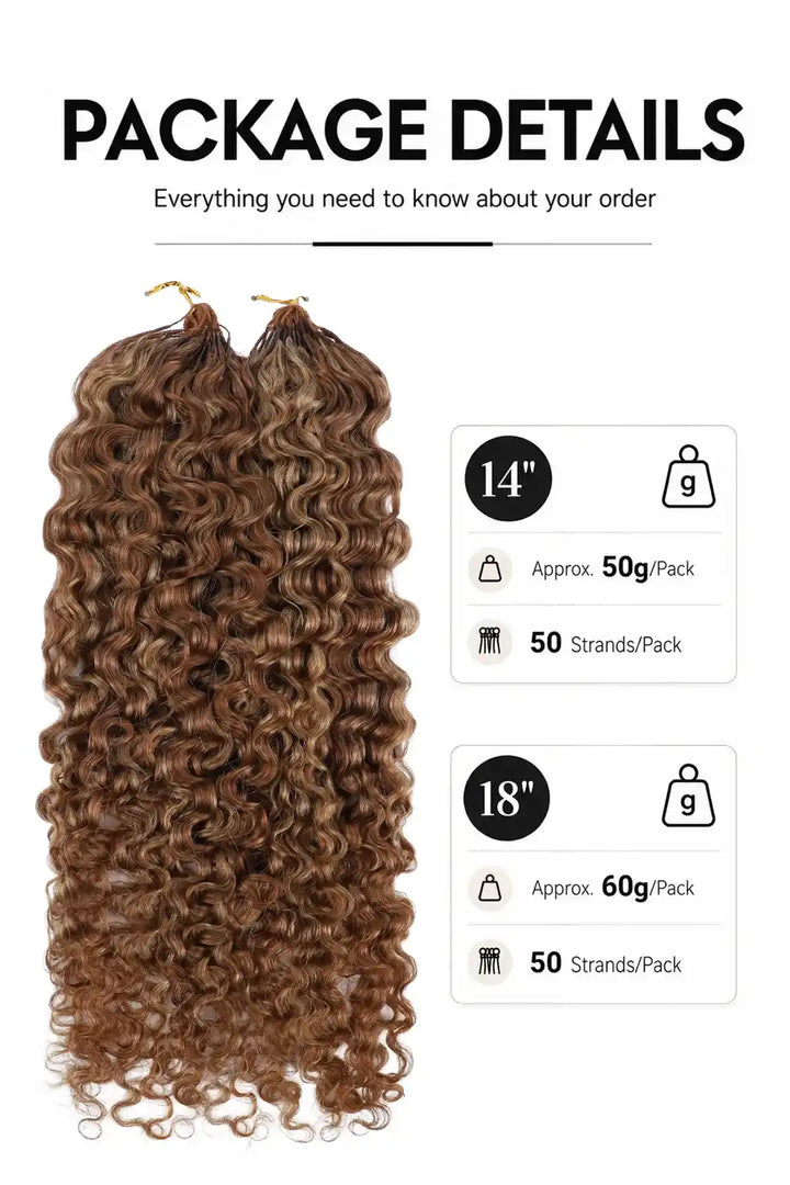 Weight of 27 30 mixed color water deep wave feather crochet human hair
