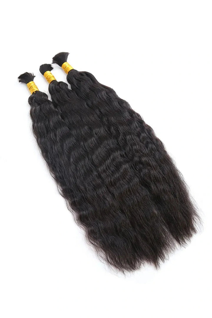 Wet & Wave Bulk Human Hair For Braiding Natural Black BU27 2