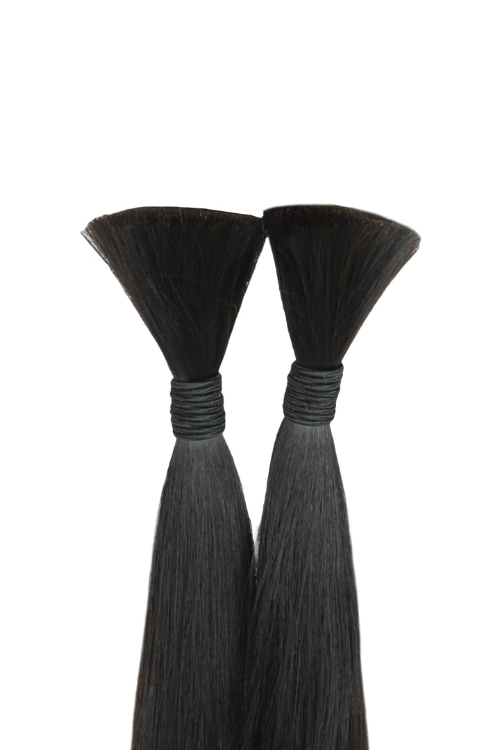 Yaki Bulk Human Hair For Braiding Natural Black BU33 2
