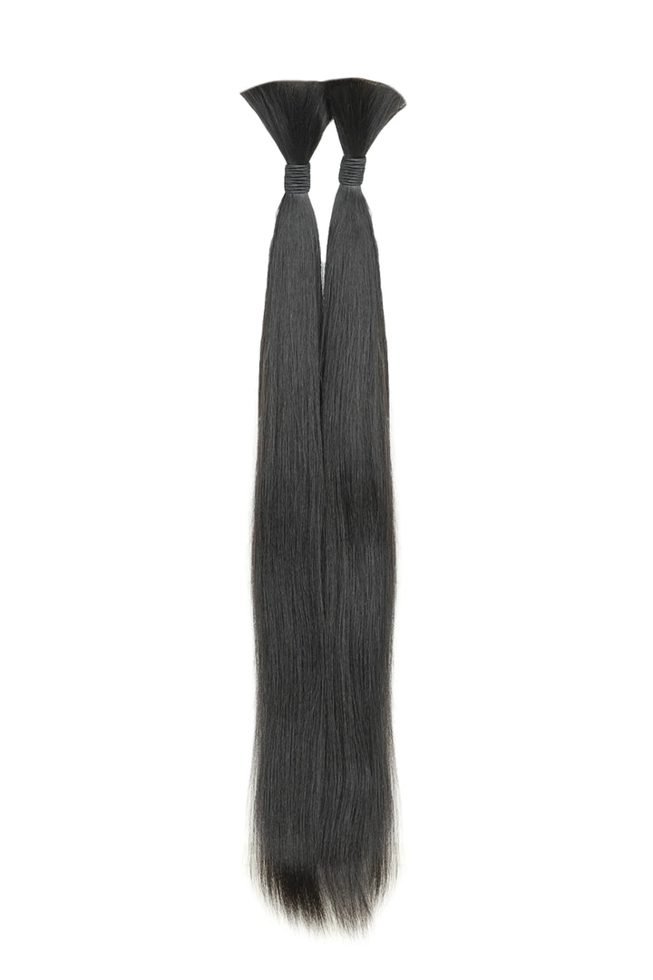 Yaki Bulk Human Hair For Braiding Natural Black BU33