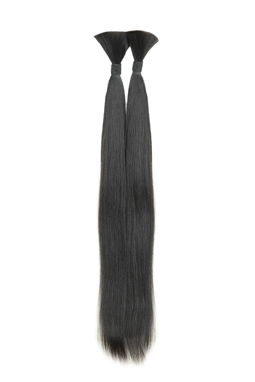 Cabello humano a granel Yaki para trenzar negro natural BU33