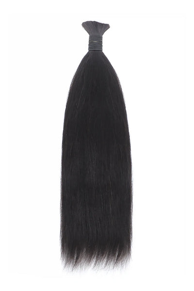 Yaki Bulk Human Hair For Braiding Natural Black BU33