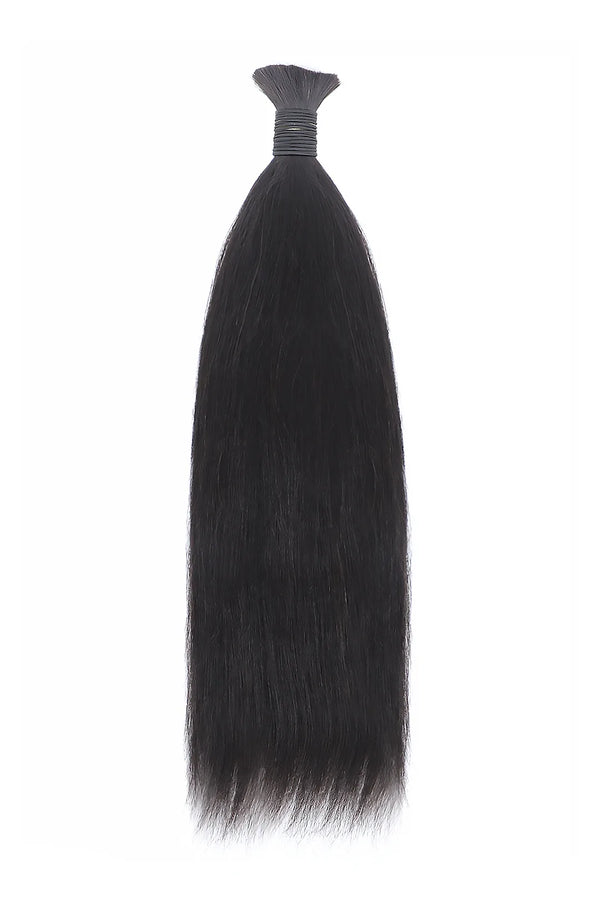 Yaki Bulk Human Hair For Braiding Natural Black BU33