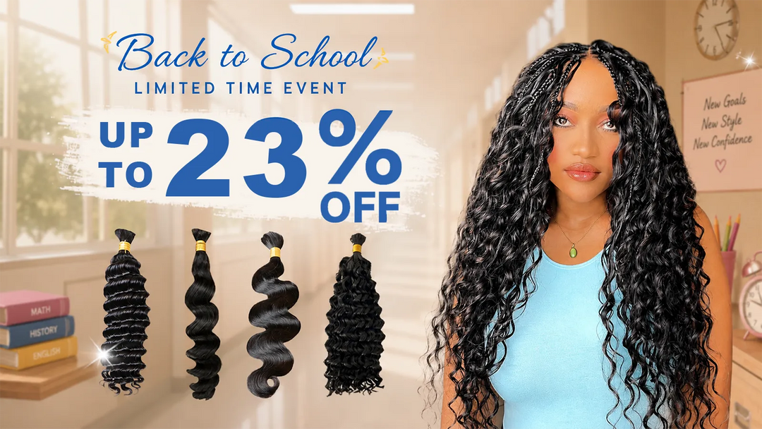 Ygwigs Bulk Human Hair For Braiding Back to School Hair Sale