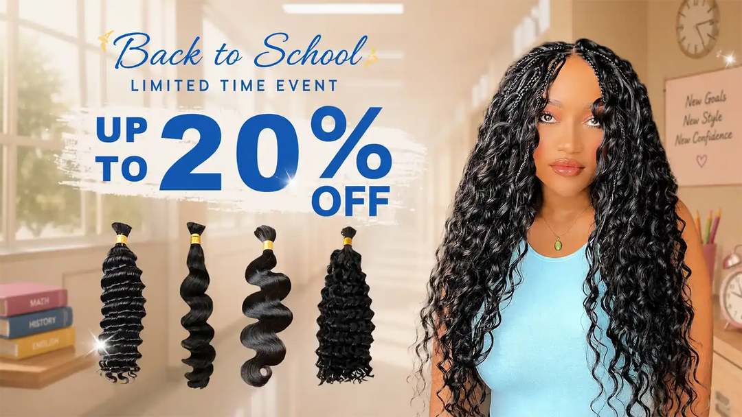 Ygwigs Bulk Human Hair For Braiding Back to School Hair Sale