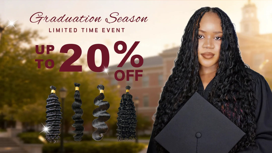 Ygwigs Bulk Human Hair For Braiding Graduation Season Sale