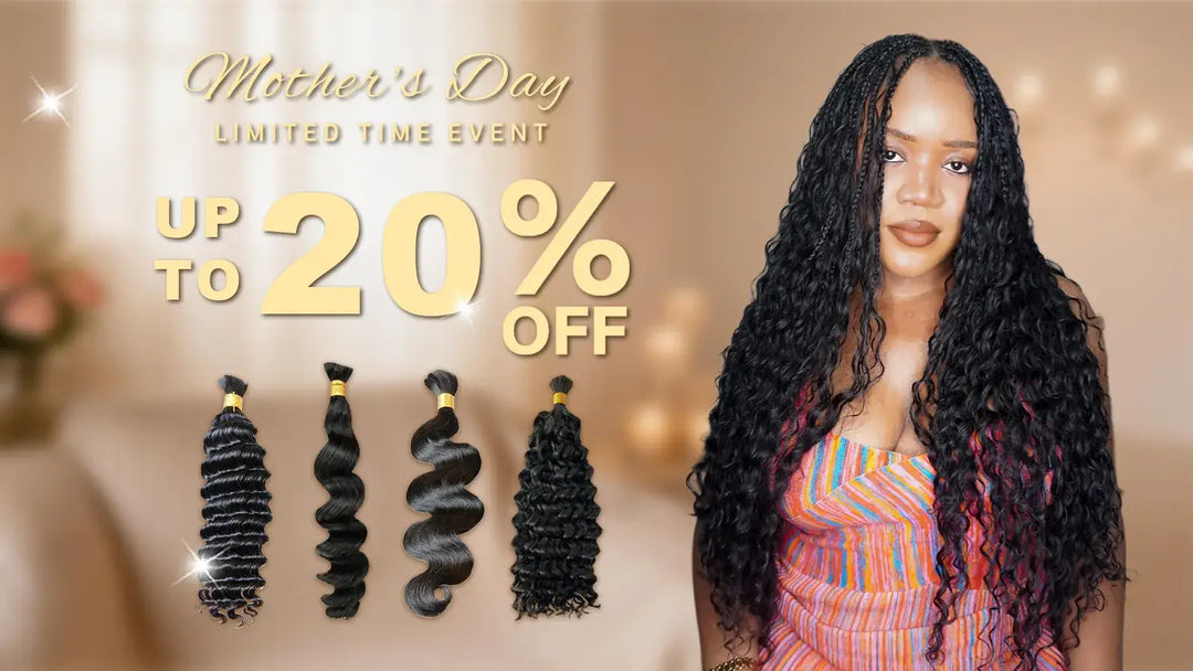 Ygwigs Bulk Human Hair For Braiding Mother Day