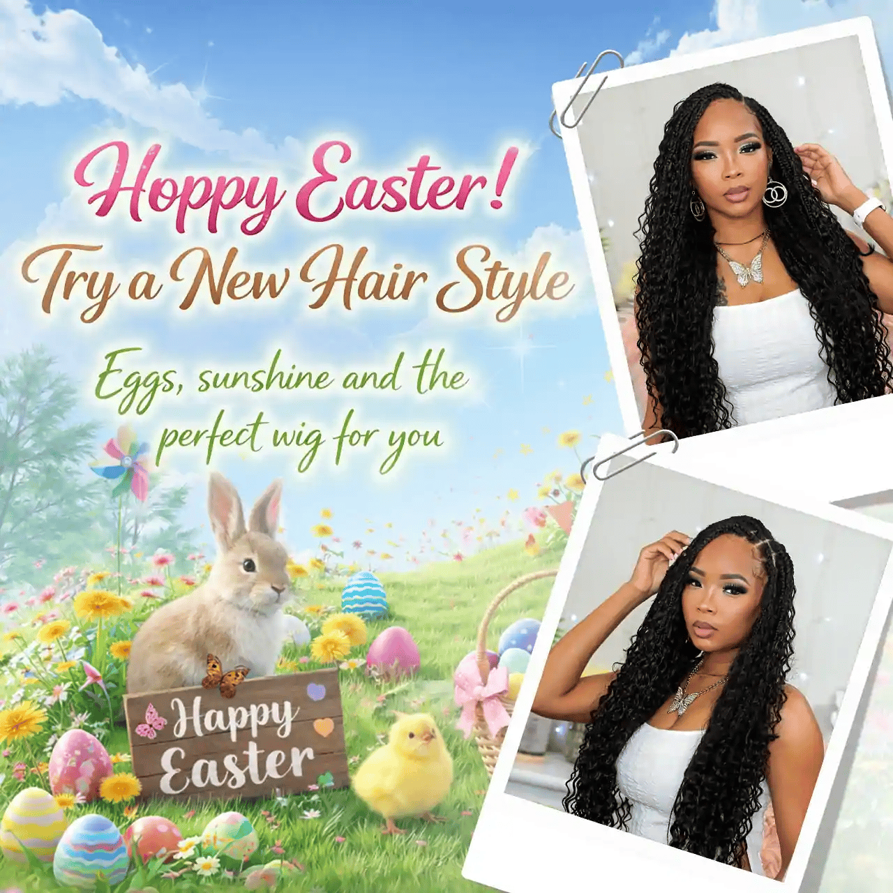 Ygwigs happy easter try a new hair style