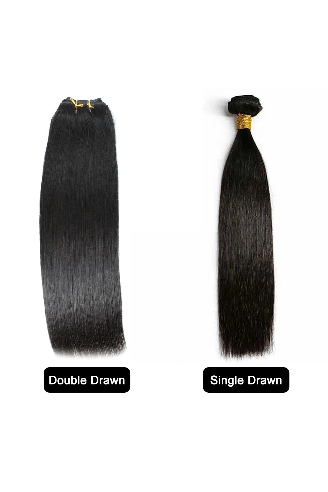 Paquetes de cabello virgen de Camboya cosidos en extensiones rectas