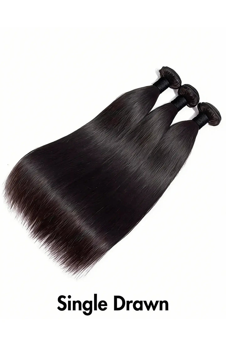 Ygwigs human hair straight bundles single drawn