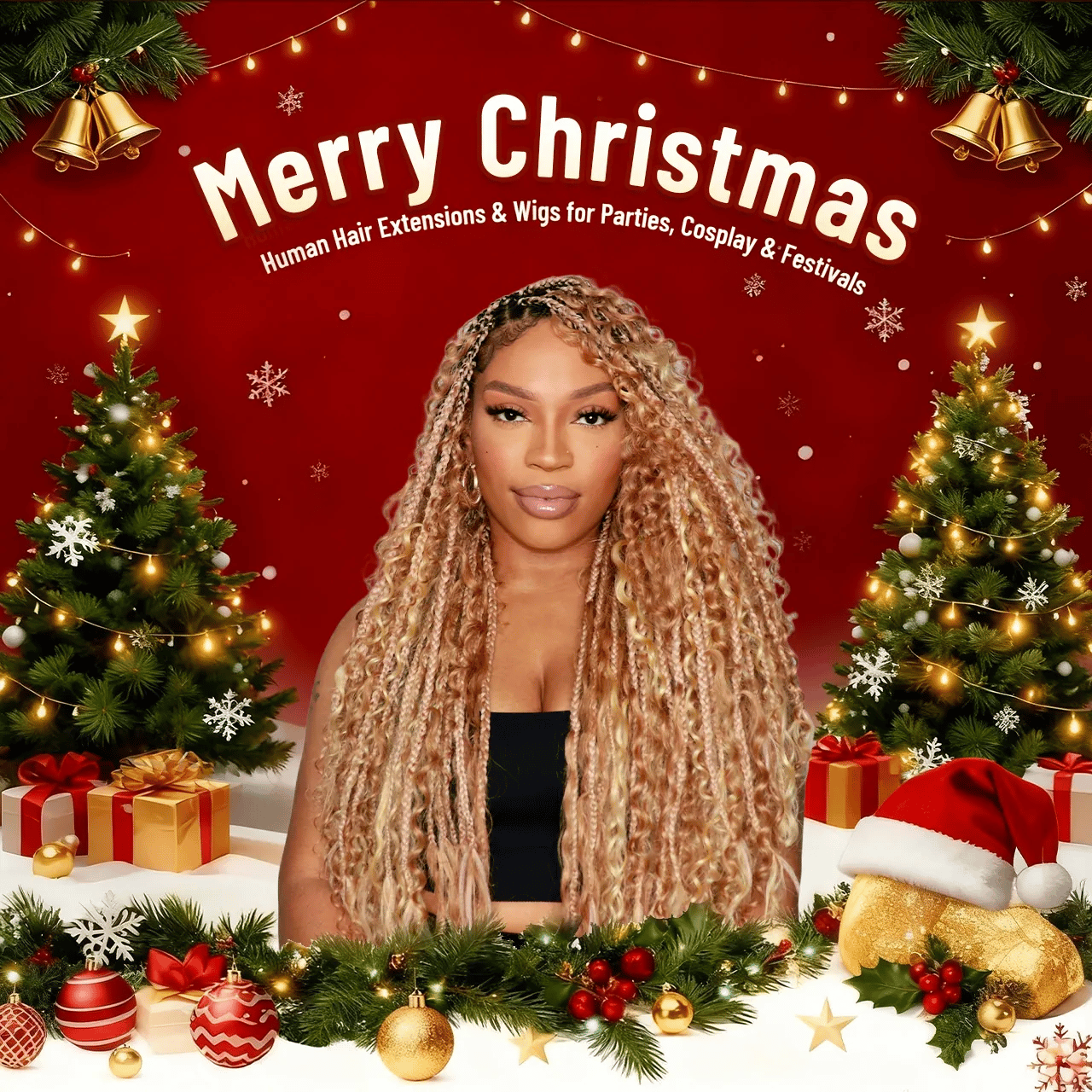 Ygwigs Premium Human Hair and Feather Crochet Hair Christmas Deal