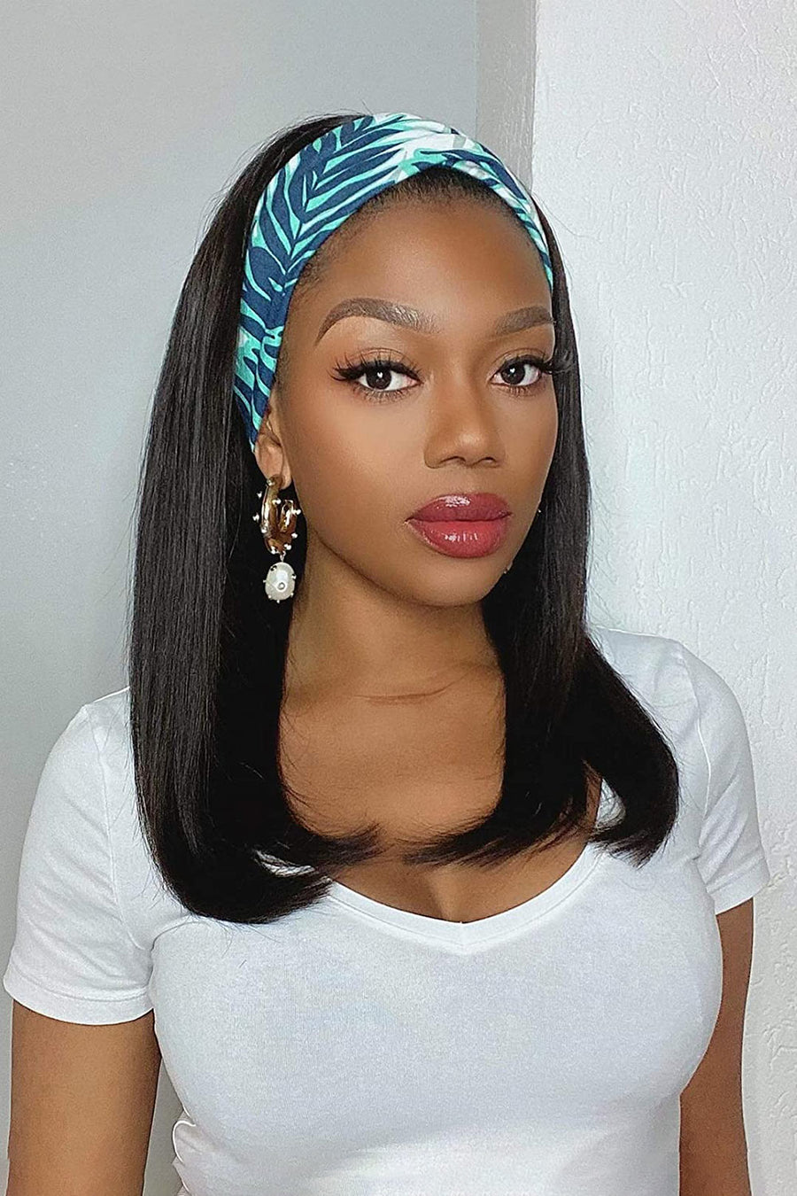 Straight Headband Wig Styles, 100% Human Hair Wig