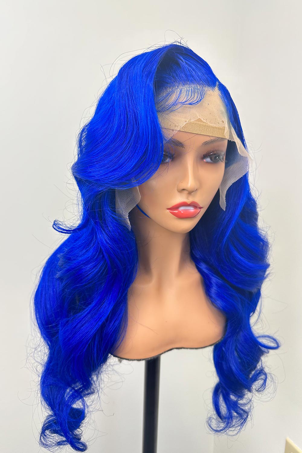 Designer Wigs-13*6 Lace Front Blue Wig Natural Wave