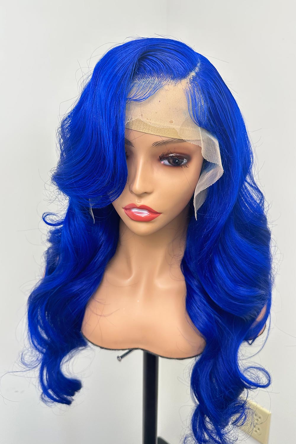 Designer Wigs-13*6 Lace Front Blue Wig Natural Wave