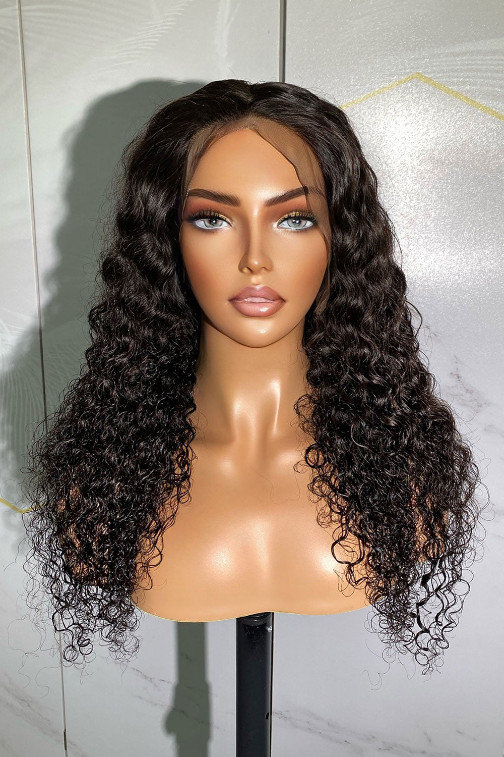 Designer Wigs-13x4 Light Brown Lace 180% Density Deep Curly Wigs