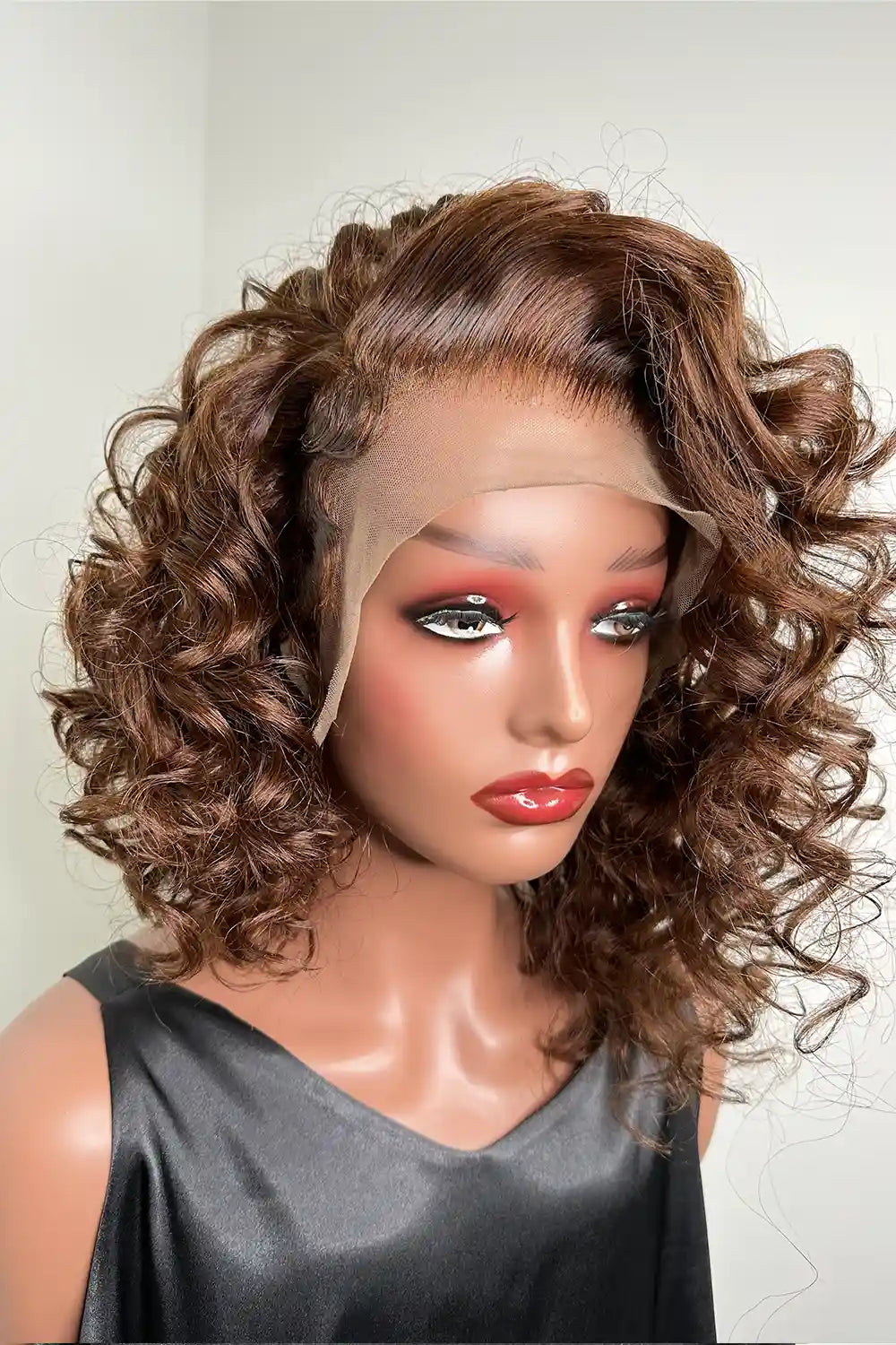 13x4-lace-front-14-inch-bob-wig-dark-brown-curly-side-part-model-oblique-view