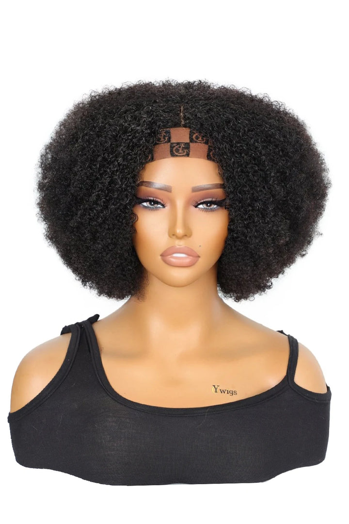 Designer Wigs-Jerry Curl Affordable Lace Headband Wig
