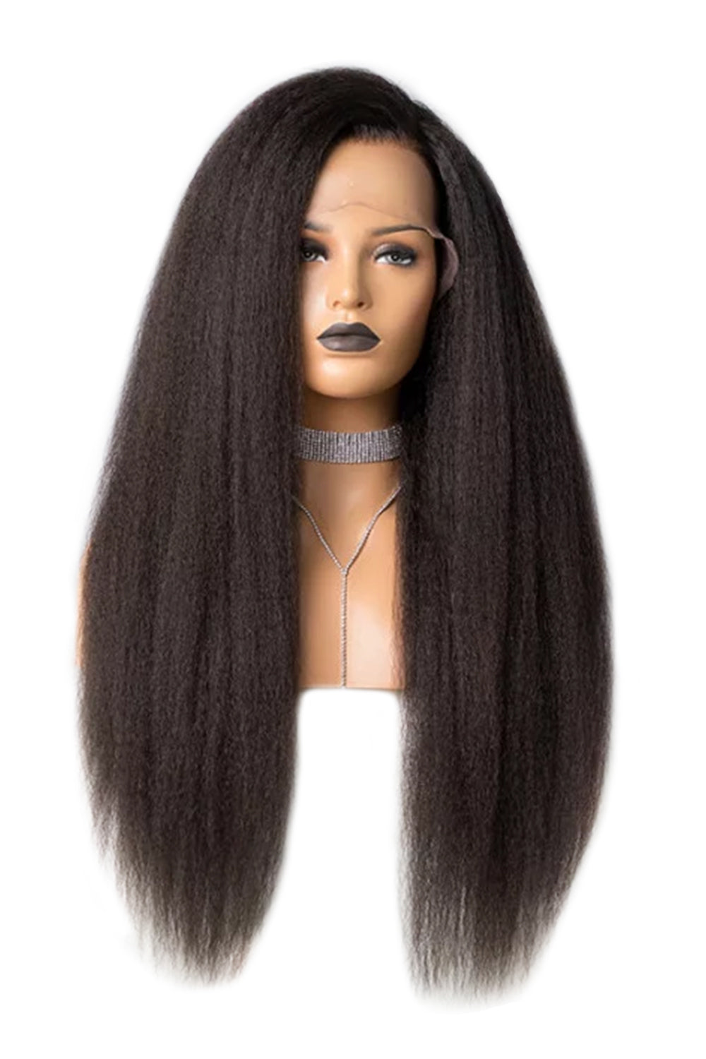 Pre Plucked 360 Hd Lace Frontal Wig Human Hair Kinky Straight Styles-1