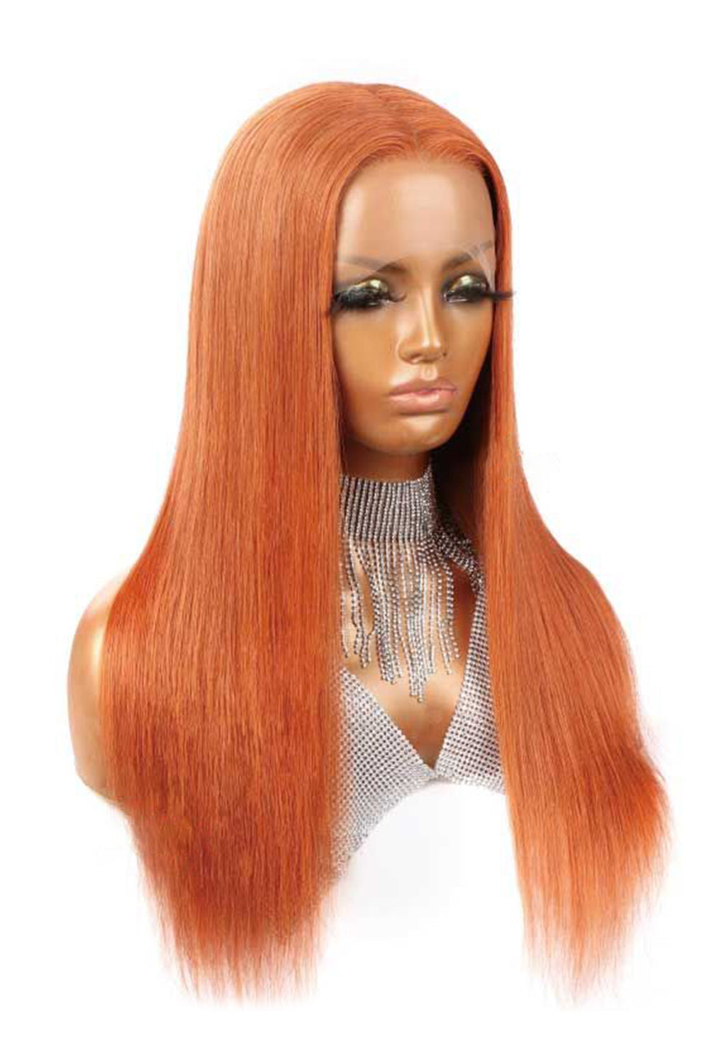 13x6 Glueless Hd Lace Wig Ginger Orange Straight-HD41
