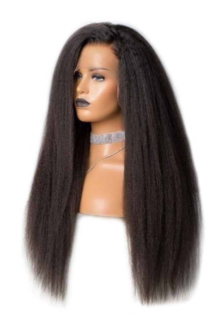 Pre Plucked 360 Hd Lace Frontal Wig Human Hair Kinky Straight Styles-7