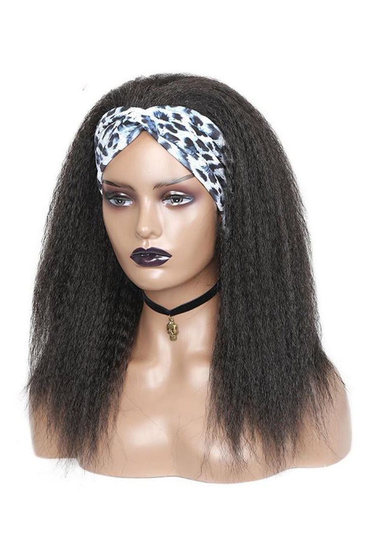 Heavy Yaki Straight Headband Wig Human Hair Styles HBW23