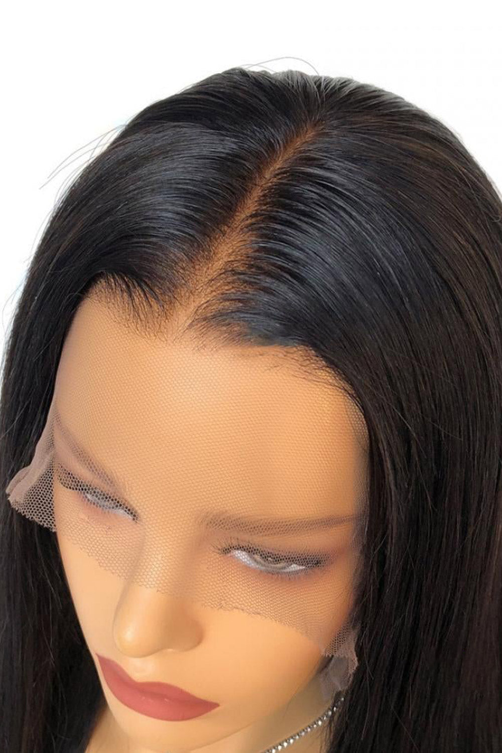 360 HD transparent glueless Lace Wigs virgin hair long black Straight -2
