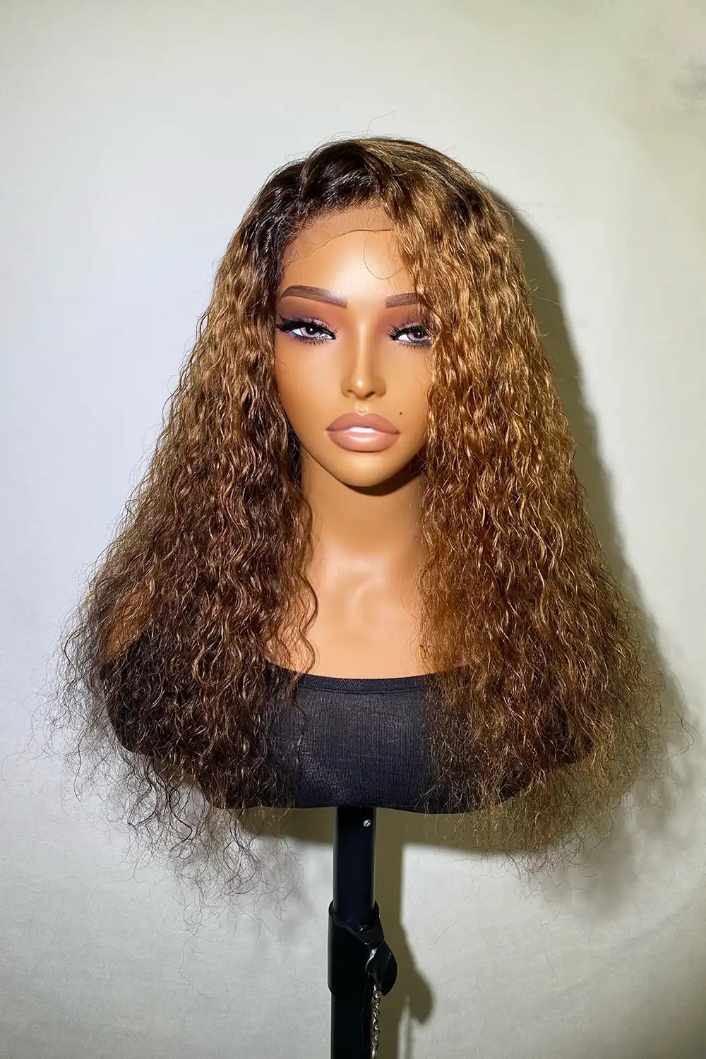 Designer Wigs-Gorgeous Mix Color Chestnut Brown Deep Wave 5x5 HD Lace Wig