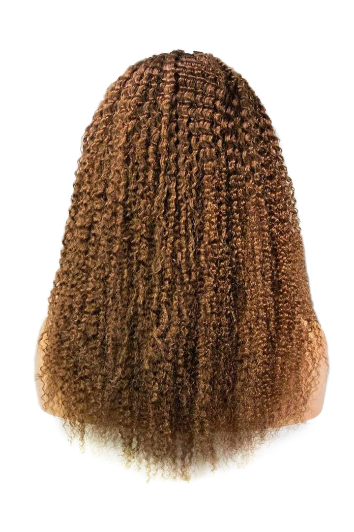 Chocolate Kinky Curly Headband Wig Human Hair HBW10