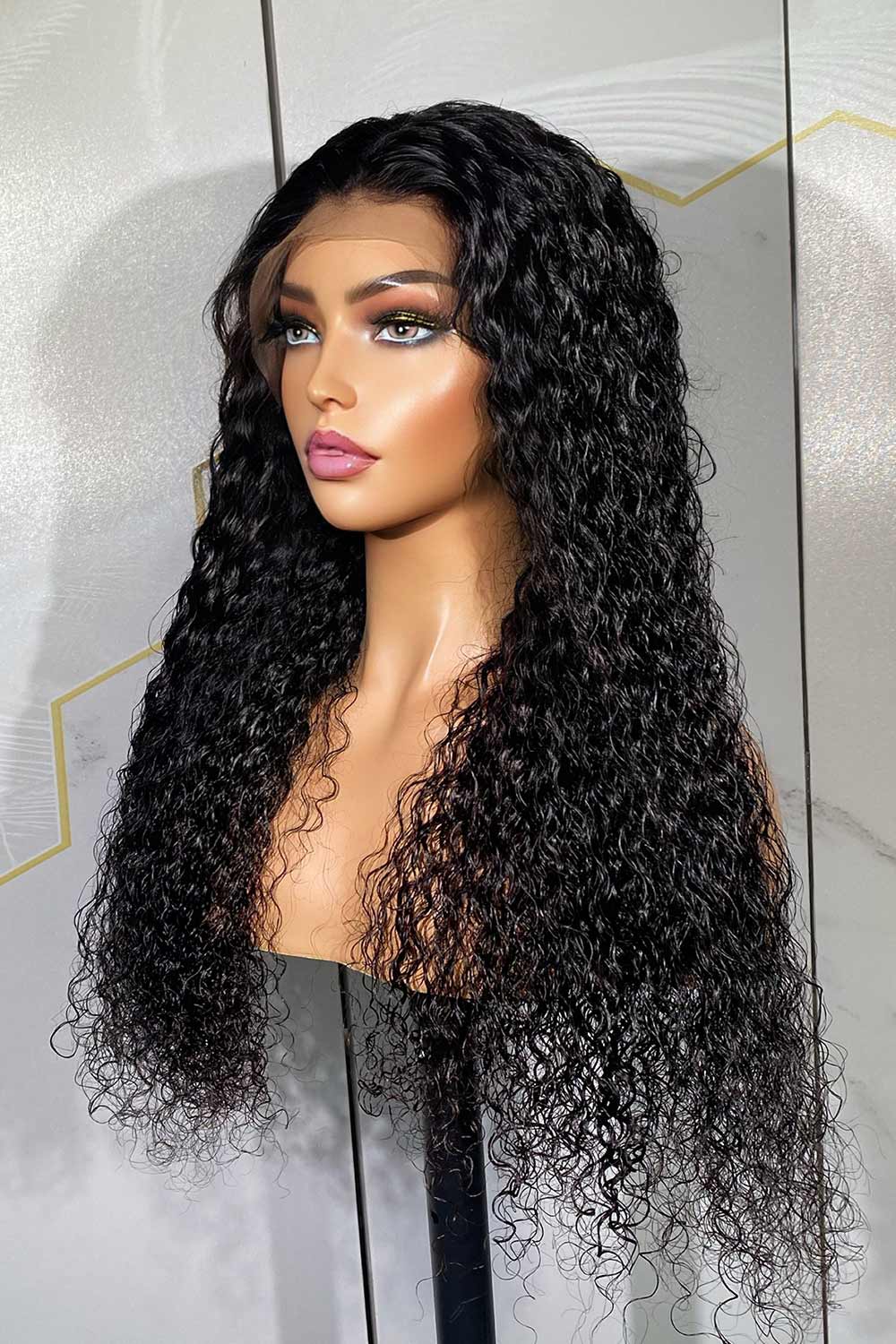 Designer Wigs-13x3 Light Brown Lace 300% Density Water Wave Wigs