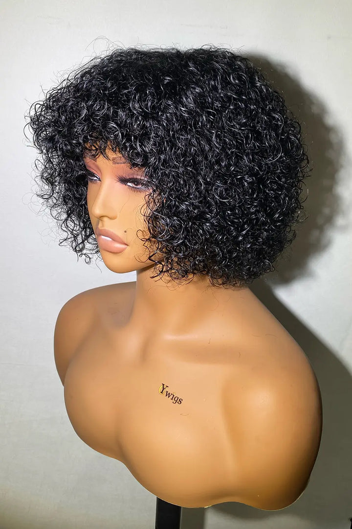 Designer Wigs-Ultra Natural Lightweight Bouncy Non Lace Wig With Bangs