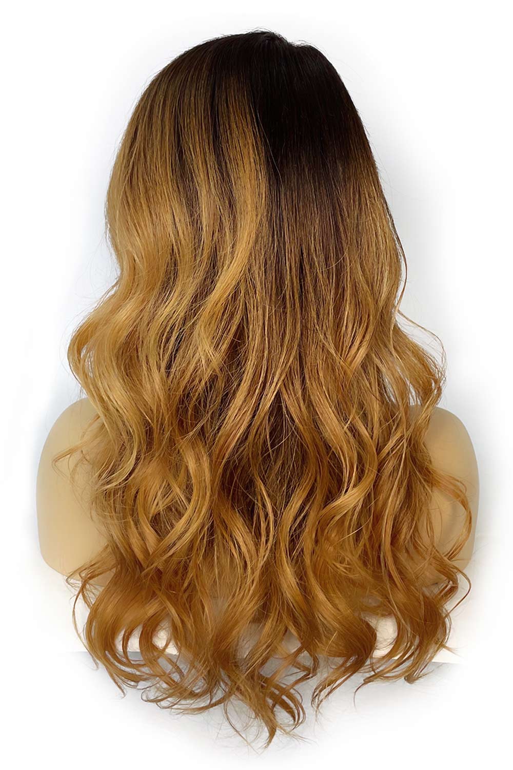 13*6 Ombre Honey Blonde Body Wave HD Swiss Lace Front Fake Scalp Wigs-5
