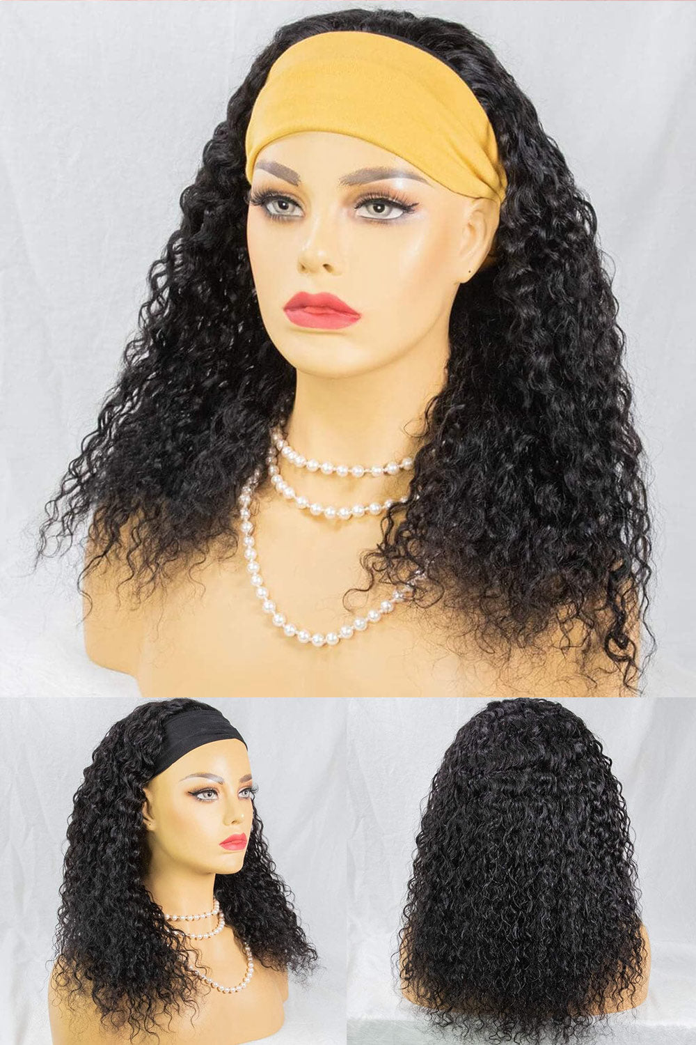 Water Wave Human Hair Headband Wig Styles HBW18