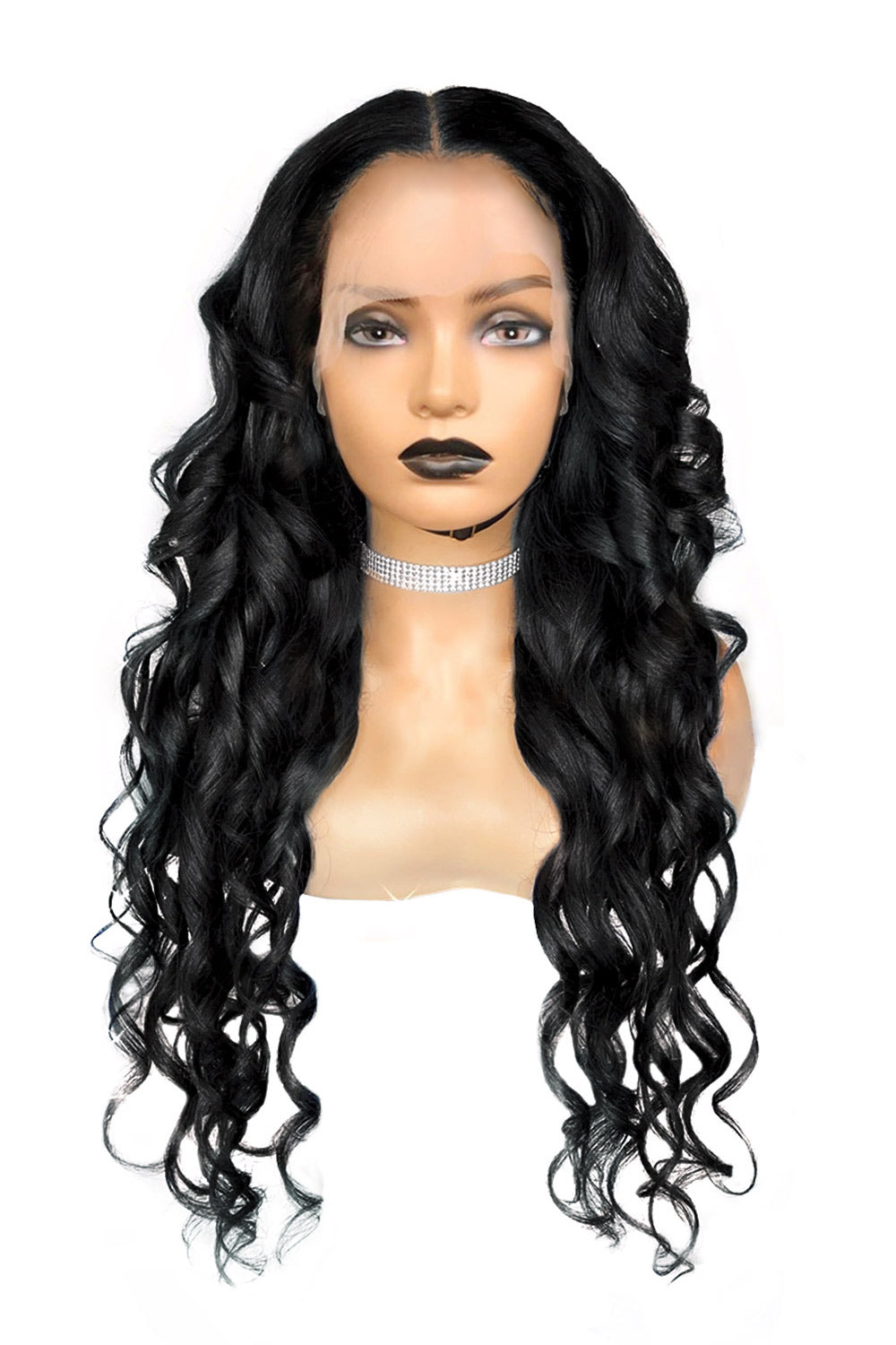 360 Lace Frontal Loose Wavy Glueless Wigs Pre Plucked Human Hair-1