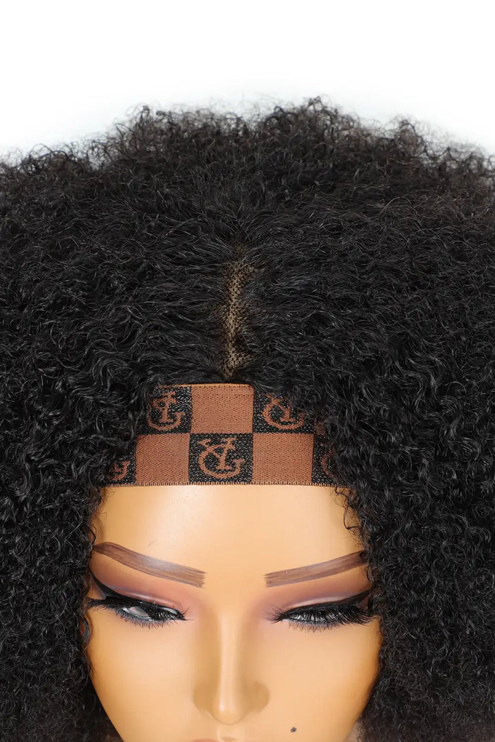 Pelucas de diseñador-Jerry Curl peluca con diadema de encaje asequible