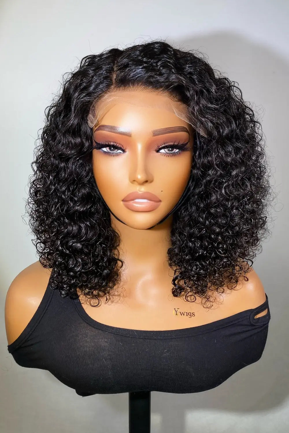 5x5 HD Lace Closure Afro Wig Wet Jheri Curls Black Hair