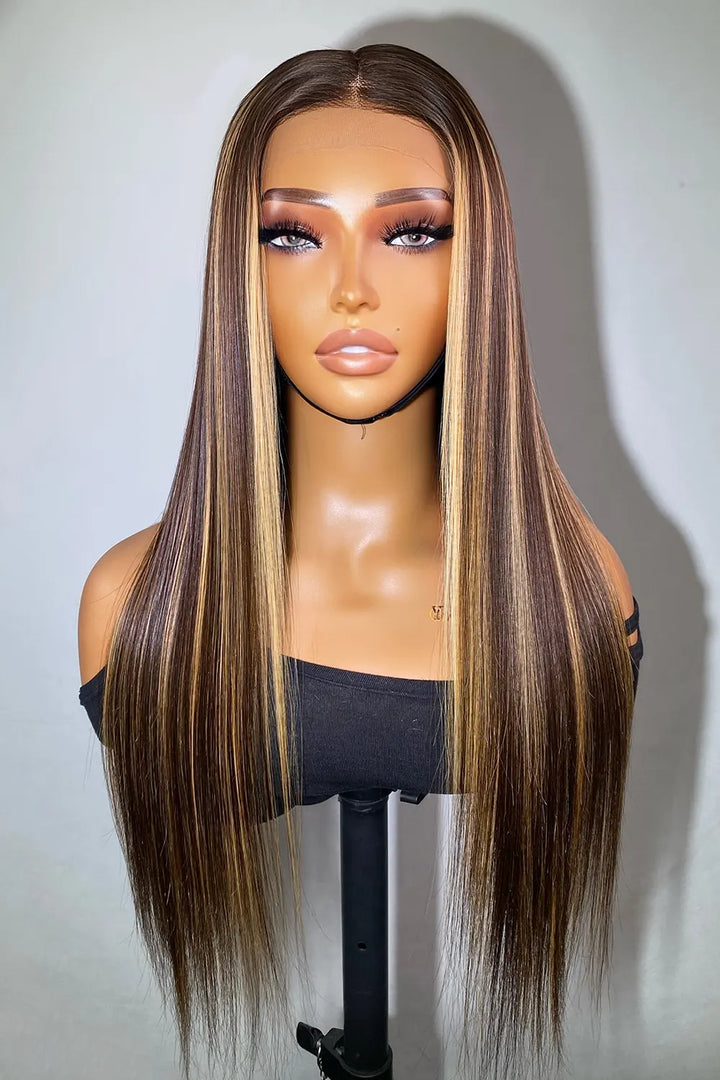 5x5-hd-lace-closure-brown-wig-with-blonde-highlights-bone-straight-1