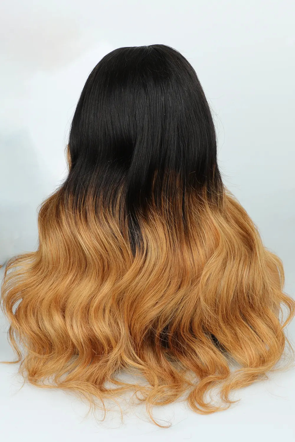 5x5 Lace Closure Strawberry Blonde Skunk Stripe Wig Body Wave