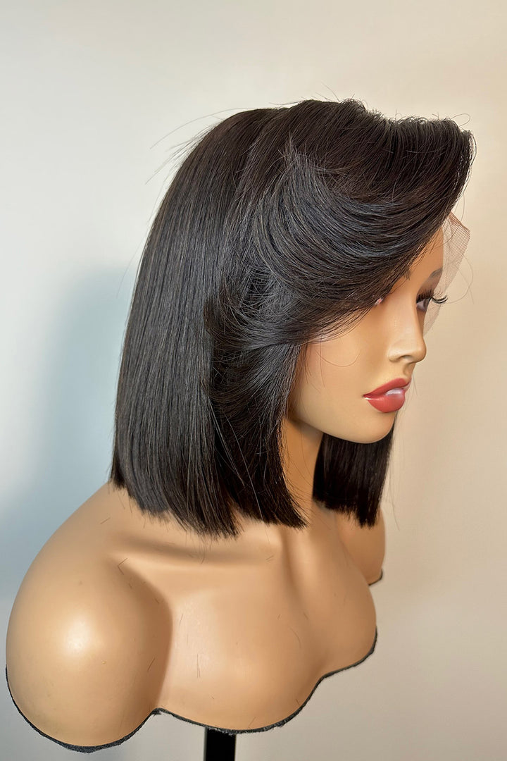 Designer Wigs-New Trend Short Layered Bob 13x6 Lace Wig