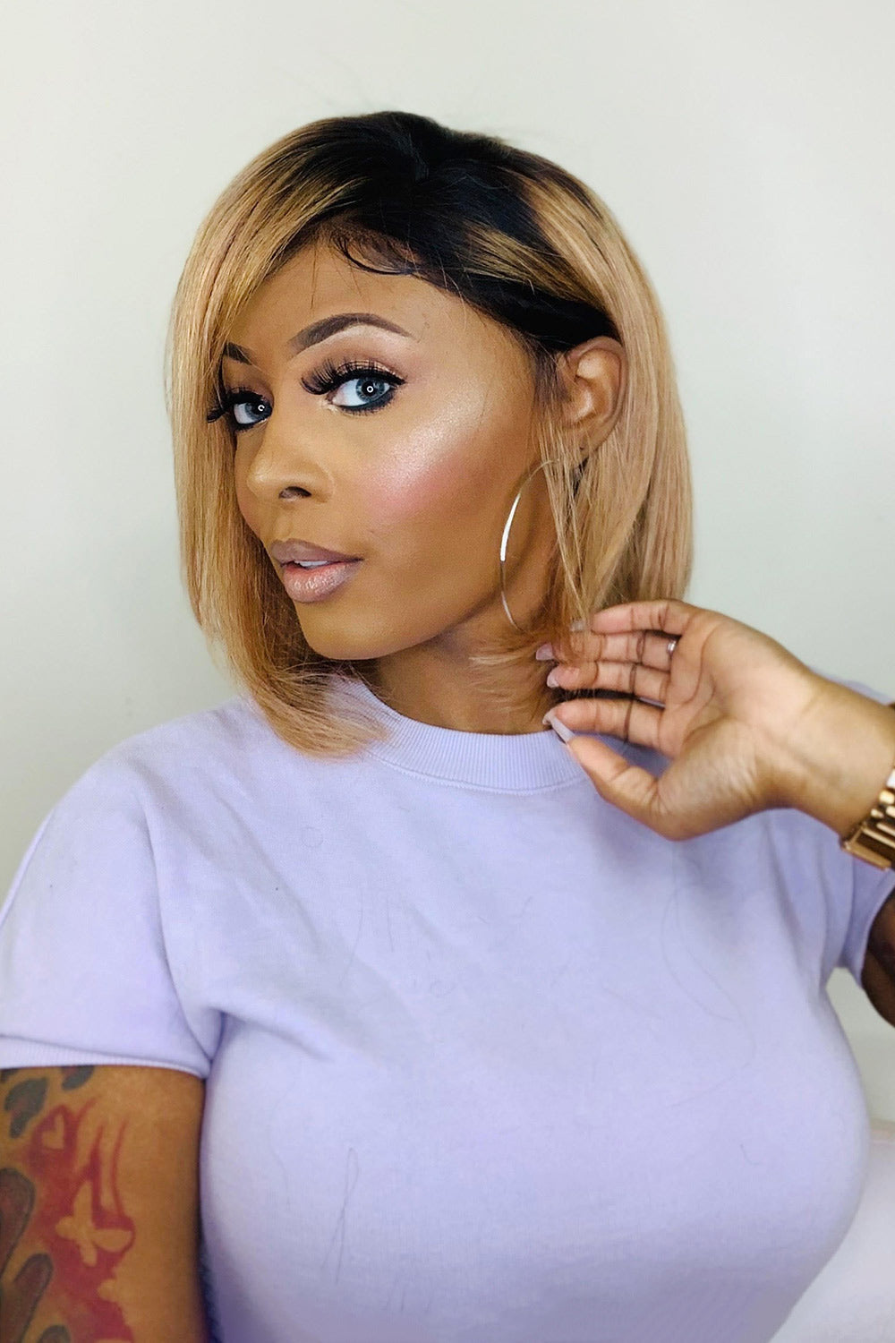 Summer Cute Bob Lace Front Wig Virgin Human Hair