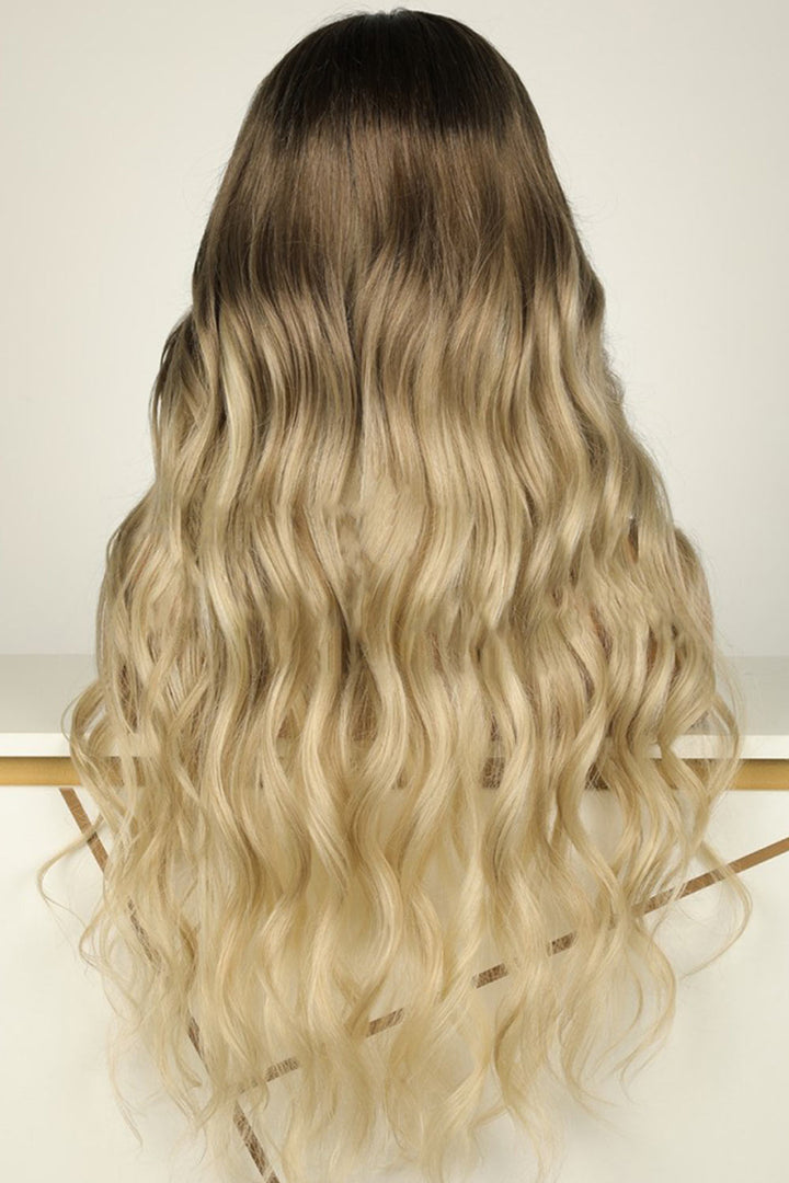 Pelucas de cabello de color Ombre ondulado rubio 13x6-HD28
