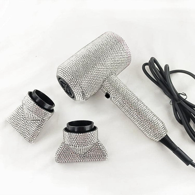 Diamond Hair Dryer Glittering Crystal Blow Dryer Rhinestone Hair Tools