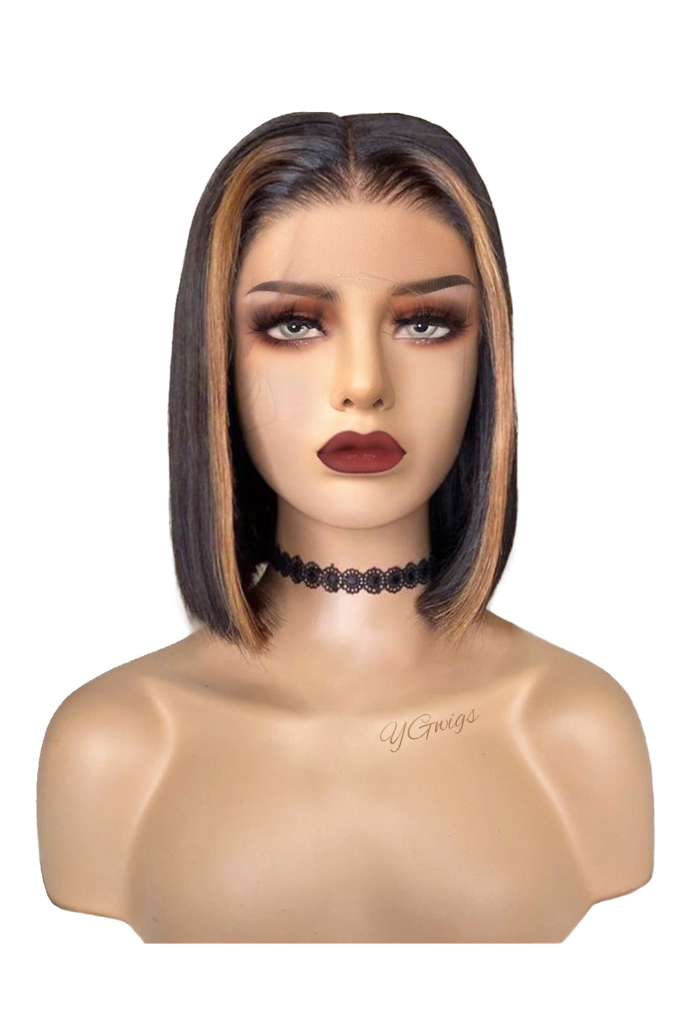 13*6 Highlight 27# Short Lace Front Wigs